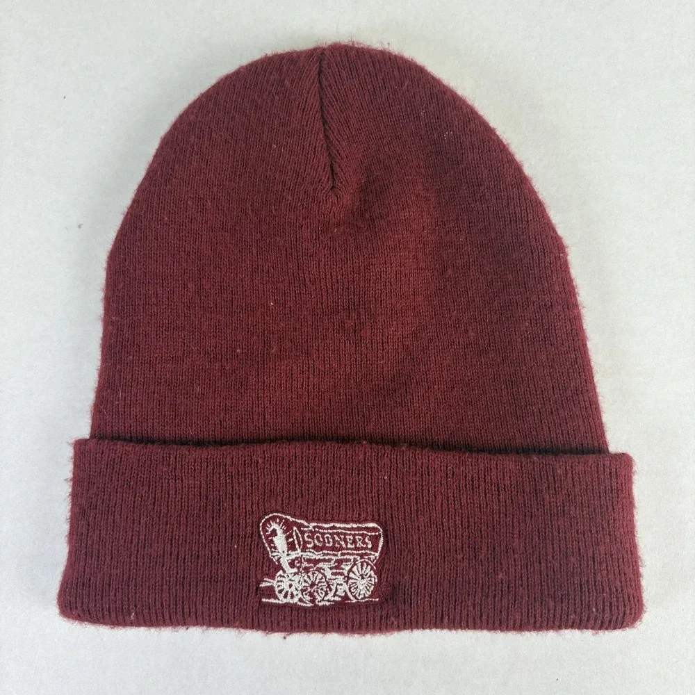 Top of the World Oklahoma Sooners Hat Unisex OS Beanie Maroon Acrylic NCAA Sport